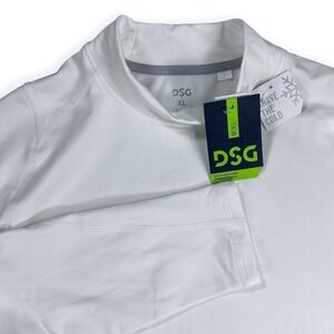 DSG Mens Cold Weather Compression Shirt White Mock Neck Long Sleeve XL RN104141